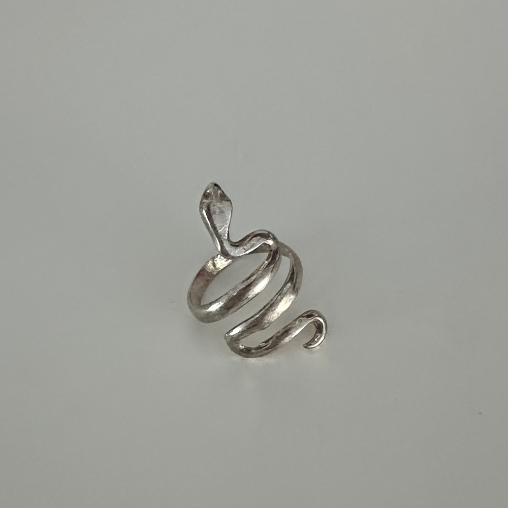 Silver Snake Coil Ring - Sterling silver